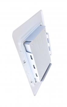 Kamintür Edelstahl weiß Einbaumass 14 x 20 cm